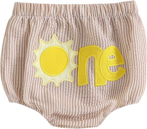 Baby Bloomers Diaper Covers for Boys Girls Funny ONE Embroidery Bloomers Unisex Baby Cake Smash Photo Shoot Shorts in Kuwait