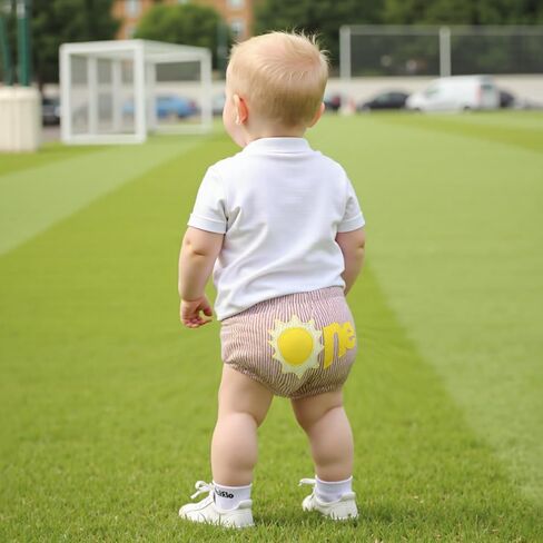 Baby Bloomers Diaper Covers for Boys Girls Funny ONE Embroidery Bloomers Unisex Baby Cake Smash Photo Shoot Shorts in Kuwait