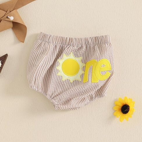 Baby Bloomers Diaper Covers for Boys Girls Funny ONE Embroidery Bloomers Unisex Baby Cake Smash Photo Shoot Shorts in Kuwait