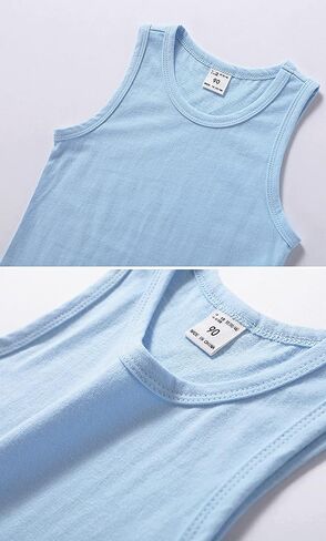 Eishow 3 Pack Stest Set ، Usisex Kids Baby Boys Girls Basic Tank Tops Thirts Cotton Lundershirts Summer Summer Sest in Kuwait