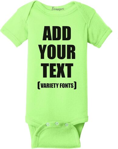 TEEAMORE Custom Baby Bodysuits Add Your Text For Baby Girl & Boy Personalized Bodysuit in Saudi Arabia