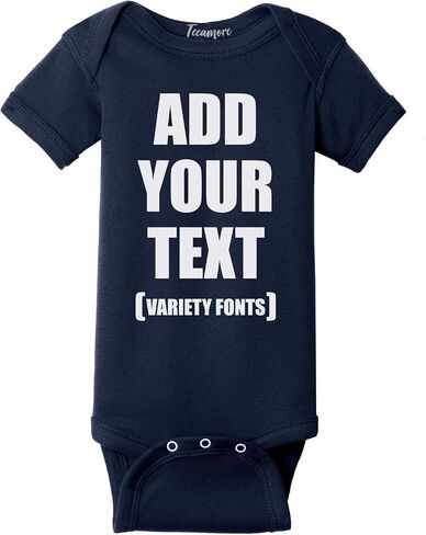 TEEAMORE Custom Baby Bodysuits Add Your Text For Baby Girl & Boy Personalized Bodysuit in Saudi Arabia