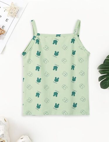 SEAUR Toddler Girls Cotton Tank Top Cute Spaghetti Strap Sleeveless 3 Pack Casual Basic Cami Tops for 12M-12T in Kuwait
