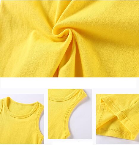 Eishow 3 Pack Stest Set ، Usisex Kids Baby Boys Girls Basic Tank Tops Thirts Cotton Lundershirts Summer Summer Sest in Kuwait