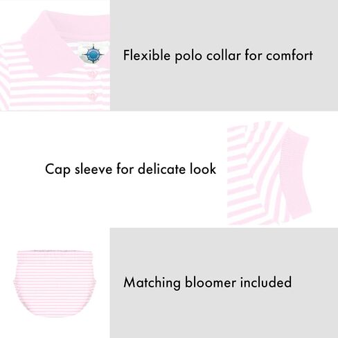 Creative Knitwear College Baby Polo Dress w/Bloomer - Team Logo, Multiple Colors, for Baby Girls (0-12 Months) in Kuwait