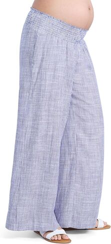 Motherhood Maternity Women's Smocked Waist Wide Leg Pregnancy Summer Casual Pants in Saudi Arabia