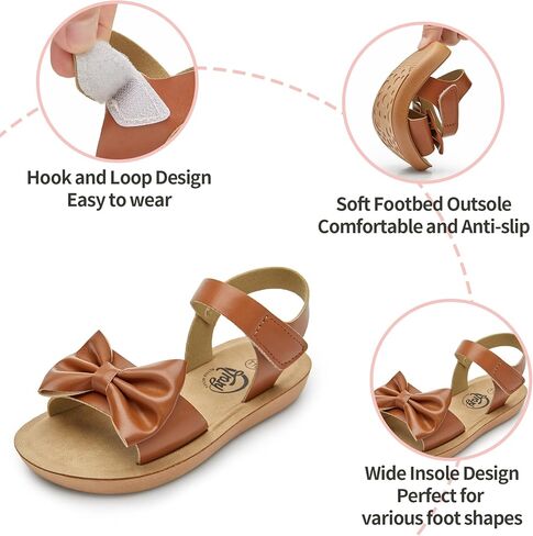 Trary Toddler Sandals Baby Girls Boys Sandals with Adjustable Strap, Summer Outdoor Sandals for Kids, Non-Slip Rubber Sole for First Steps of Newborn Walkers in Saudi Arabia