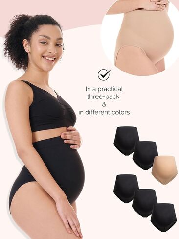 Herzmutter Women seamless over bump maternity shorts pregnancy underwear high waisted biker shorts desgined in germany 5830 in Saudi Arabia