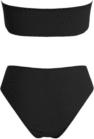Maternity Swimsuit for Women Two Piece Bikini Set Bandeau Top Low Rise Bottom Bathing Suits Trendy Pregnancy Swimwear in Saudi Arabia