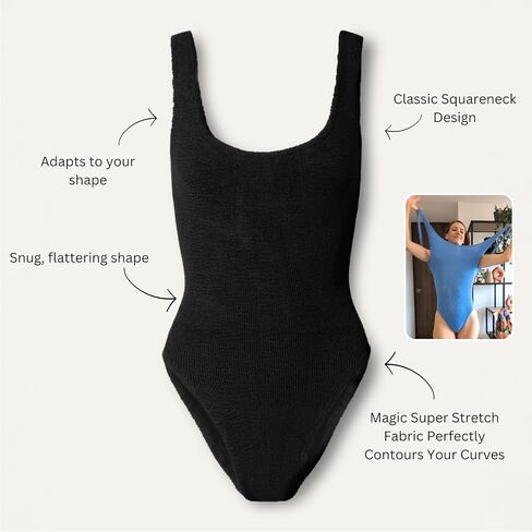 Maris & Sol Women’s Crinkle One Piece Swimsuit-Fuxe Stretch Fabric ، بحجم واحد الولايات المتحدة 2-16-صديقة للأمومة ، مصنوعة في المملكة المتحدة in Saudi Arabia