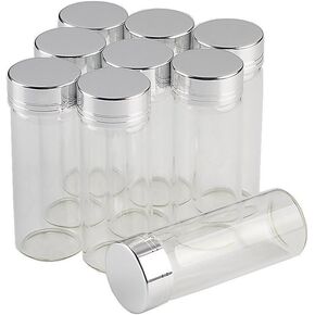 12units Empty Jars Glass Bottle with Aluminium Golden Lid Color Screw Cap 15ml Sealed liquid Food Gift Container (12, 15ML-Golden Lid)