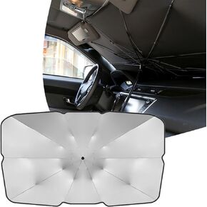Car Windshield Sun Shade Umbrella, Sun Visor Protector, Foldable Front Window Sunshade Umbrella, Heat Insulation Protection, Retractable Windshield Cover for Cars, Trucks, SUVs