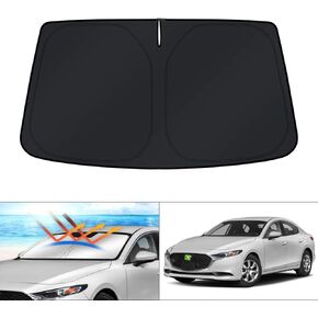 KUST Windshield Sun Shade for 2010–2013 Mazda 3 Window Shade Sun Visor Cover Foldable Blocks UV Rays Keep Your Car Cooler