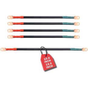 كابل بطارية عربة الجولف، 4 كابلات بطارية AWG لسيارة النادي DS 1994-Up 36 فولت و48 فولت EZGO TXT، مجموعة أسلاك نحاسية نقية AC/DC مع أطراف شديدة التحمل، سلك شاحن بطارية 4 قياس (5 قطع) in Kuwait