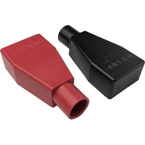 MGI SpeedWare Top Post Battery Terminal Insulator Covers, Red + Black Pair (2/0 AWG)