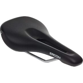Ergon SM Women's Bike Saddle | Ergonomic Comfort, Gender Specific Design | Mountain MTB/Trail/Touring | Single Tire, Stealth Black, Women S/M or Women M/L