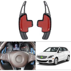 Karltys Carbon Fiber Steering Wheel Paddle Shifter Extension for Mercedes Benz B C GLA GLC GLE S Class Accessories Car Steering Wheel Shift Paddle Extended Trim Cover 2PCS