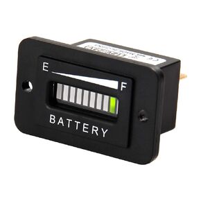 شاشة LED كبيرة لمؤشر بطارية الرصاص الحمضية للمعدات التي تعمل بالتيار المستمر مثل الرافعات الشوكية وعربة الجولف ومعدات العناية بالأرضيات (12/24 فولت)