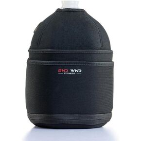 1 Gallon Neoprene Insulating Sleeve with Storage Pockets (Jug Not Included) (Midnight Black)