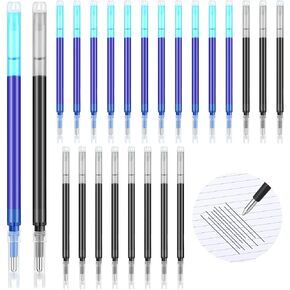 24 Pieces Gel Ink Refills Erasable Gel Refills for Erasable Gel Ink Pens, Fine Point 0.7 mm (Black)