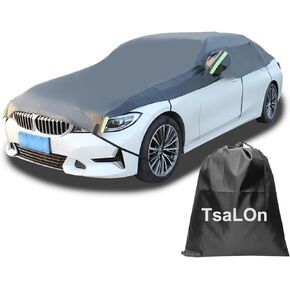 All Weather Half Car Cover Top Black Winter Windshield Snow Cover for Snow and Ice, Car Cover Sun Protection Waterproof Sunroof Cover Fits for Sedans Cars Accessories…