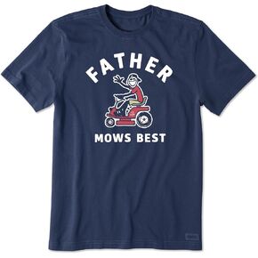 Life is Good Men's Mows Best Crusher-Lite Crewneck Father's Day Cotton Graphic Tee, Short Sleeve Casual Top