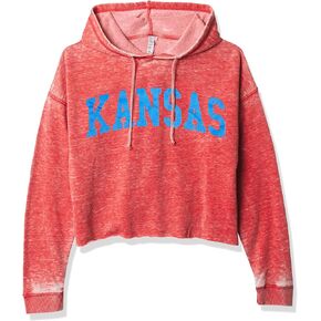chicka-d Women's Burnout Cropped Hoodie