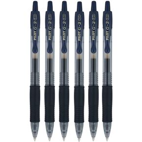 Pilot G2 Premium Retractable Gel-Ink Rolling Ball Pens, Bold Point 1.0mm, Navy Ink, 6 Pack