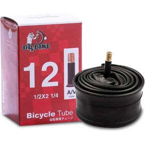 أنابيب دراجة DRBIKE لـ 12 بوصة و14 بوصة و16 بوصة و18 بوصة و20 بوصة و24 بوصة و26 بوصة للأطفال دراجة الطريق والدراجة الجبلية، أنبوب داخلي بديل صلب للدراجة مع صمام شريدر، عبوة واحدة
