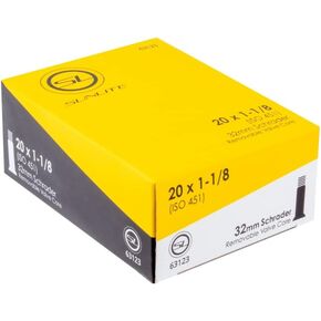 Sunlite Standard Schrader Valve Tubes, 20 x 1-1/8" / 32mm Valve, Black
