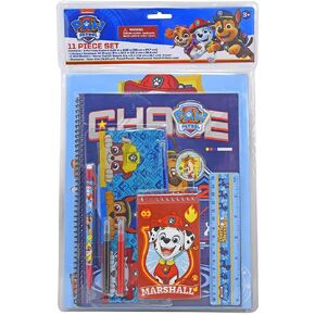 LLC Paw Patrol School Supplies Set - Back to Bundle Pack with Notebook, Folders, Pad, Pouch, Marker, Pencil, Eraser, Ruler and Sharpener, 11 Piece Superhero Stationary Set, Blue