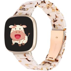 Wearlizer Resin Band Compatible with Fitbit Sense Bands/Fitbit Versa 3 Bands/Sense 2 Bands/Versa 4 Bands for Women Men, Cute Fashion Lightweight Wristband Strap Accessories for Versa 3/4/Sense 2