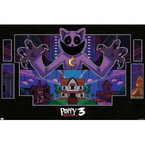Trends International Poppy Playtime: Chapter 3 - Strings Wall Poster, 14.72" x 22.37", Barnwood Framed Version