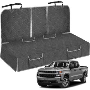sportuli Dog Car Seat Cover Replce for Toyota Tacoma/Ford Ranger/Chevy Colorado, 600D Oxford Cloth Heavy Duty Waterproof Non Slip Pet Truck Back Bench Seat Cover, Fit for All Mid-Size Trucks