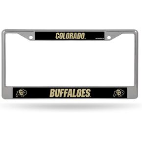 إطار من الكروم الفضي مقاس 12 بوصة × 6 بوصة من Rico Industries NCAA Colorado Buffaloes إطار من الكروم مقاس 12 بوصة × 6 بوصة - ملحقات السيارة/الشاحنة/سيارات الدفع الرباعي