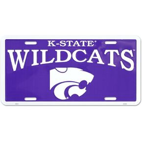 Kansas State Wildcats License Plate Aluminum Sign 6 x 12in
