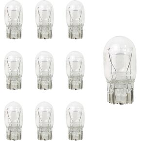 10 PCS Car Double-wire Brake Bulbs, T20 Super Bright Bulbs Conversion Kit, 12V 21/5W Automobile Lighting Accessories, Universal for Most Cars, Trucks and Vans (White)