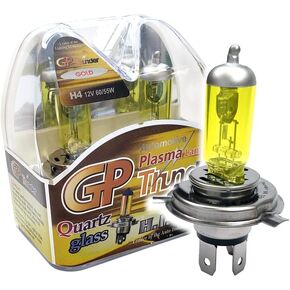 GP Thunder H4 9003 JDM Hyper Golden Yellow 3500K Light Bulbs for Fog Light -High Beam - Low Beam