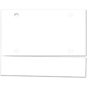 Car Dealer - Printable Tear Resistant Temporary Tags License Plates (100 per Pack) (1 Perf / 5 Mil)