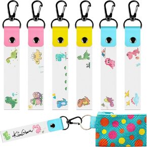 6 Pieces Personalized Name Tag Hooks Child ID Tags Backpack Name Tag Daycare Labels Name Tags for Backpacks Water Bottle Labels Backpack Tags (Cute Style)