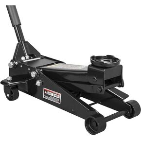 Hydraulic Ultra Low Profile Heavy Duty Steel Service/Floor Jack with Dual Piston Quick Lift Pump, 3 Ton (6,000 lb) Capacity, Black (WFTZ830026XB)