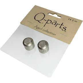FVLFIL Q-Parts Aged Collection '53 Telecaster Half Dome Knobs, Relic Nickel