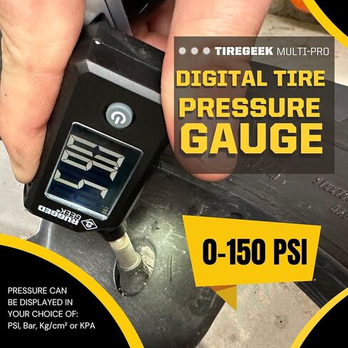 مقياس ضغط الإطارات الرقمي TireGeek Multi-Pro ومقياس عمق المداس الرقمي مع ضوء LED وسلسلة المفاتيح. البطاريات وشملت. in Saudi Arabia