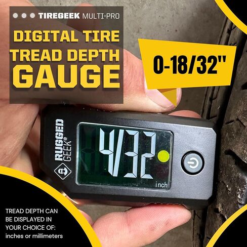 مقياس ضغط الإطارات الرقمي TireGeek Multi-Pro ومقياس عمق المداس الرقمي مع ضوء LED وسلسلة المفاتيح. البطاريات وشملت. in Saudi Arabia