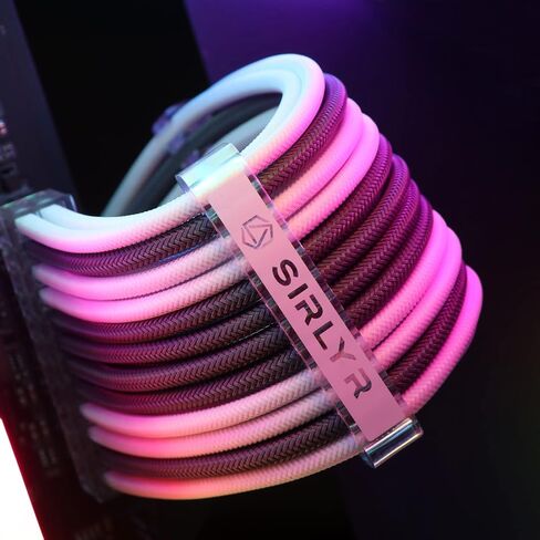 Sirlyr PSU Cables,PC Cable Extension Mod,Customized Pre-Bend Power Supply Cable - 1x24Pin ATX / 2x8 (4+4) Pin EPS / 1x8 (6+2) Gold-Plated Pin GPU,fit RTX 4060 4070 Build,Bright White 4 Kits in Saudi Arabia