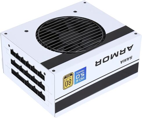 850W White Power Supply 80 Plus Gold Full Voltage Full Modular FDB Silent Fan ECO Mode 12V PSU ATX Power Supply for All Graphics Cards Black 10 Year Warranty in Saudi Arabia