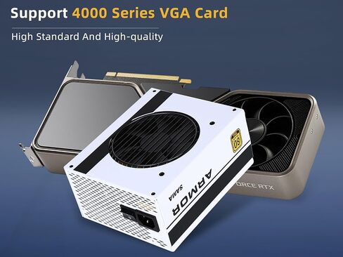 850W White Power Supply 80 Plus Gold Full Voltage Full Modular FDB Silent Fan ECO Mode 12V PSU ATX Power Supply for All Graphics Cards Black 10 Year Warranty in Saudi Arabia