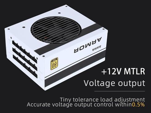 850W White Power Supply 80 Plus Gold Full Voltage Full Modular FDB Silent Fan ECO Mode 12V PSU ATX Power Supply for All Graphics Cards Black 10 Year Warranty in Saudi Arabia