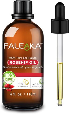 Rosehip Oil Rosehip Oil for Face - Rosehip Seed Oil 4oz, for Face & Skin, Gua Sha Massage, Hair & Nails, Carrier Oil, Unrefined Cold Pressed Rose Hip Oil in Saudi Arabia