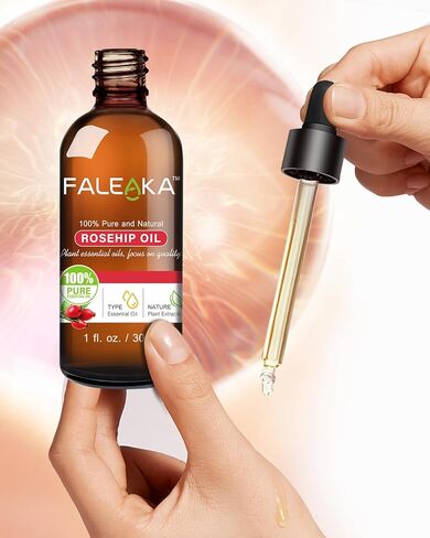 Rosehip Oil Rosehip Oil for Face - Rosehip Seed Oil 4oz, for Face & Skin, Gua Sha Massage, Hair & Nails, Carrier Oil, Unrefined Cold Pressed Rose Hip Oil in Saudi Arabia